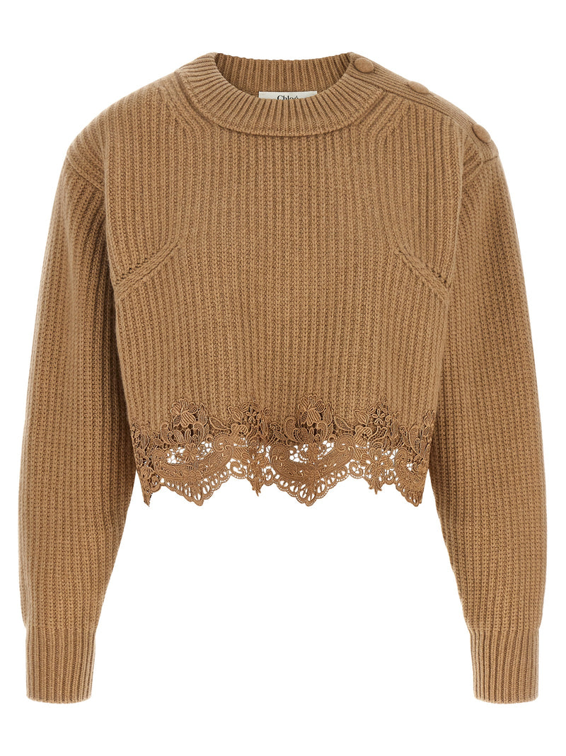 Chloé Beige Wool Cardigan