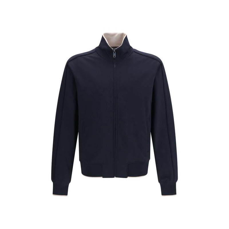 Dolce & Gabbana Blue Polyamide Full-Length Jacket