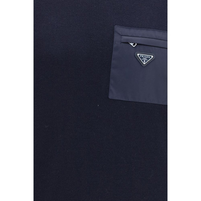 Prada Blue Wool Oves Aries Sweatshirt