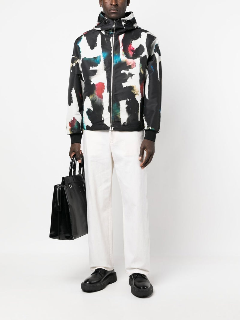 Alexander McQueen Graffiti-print Hooded Windbreaker | Urbalenti | Urbale... | Urbalenti™ NYC