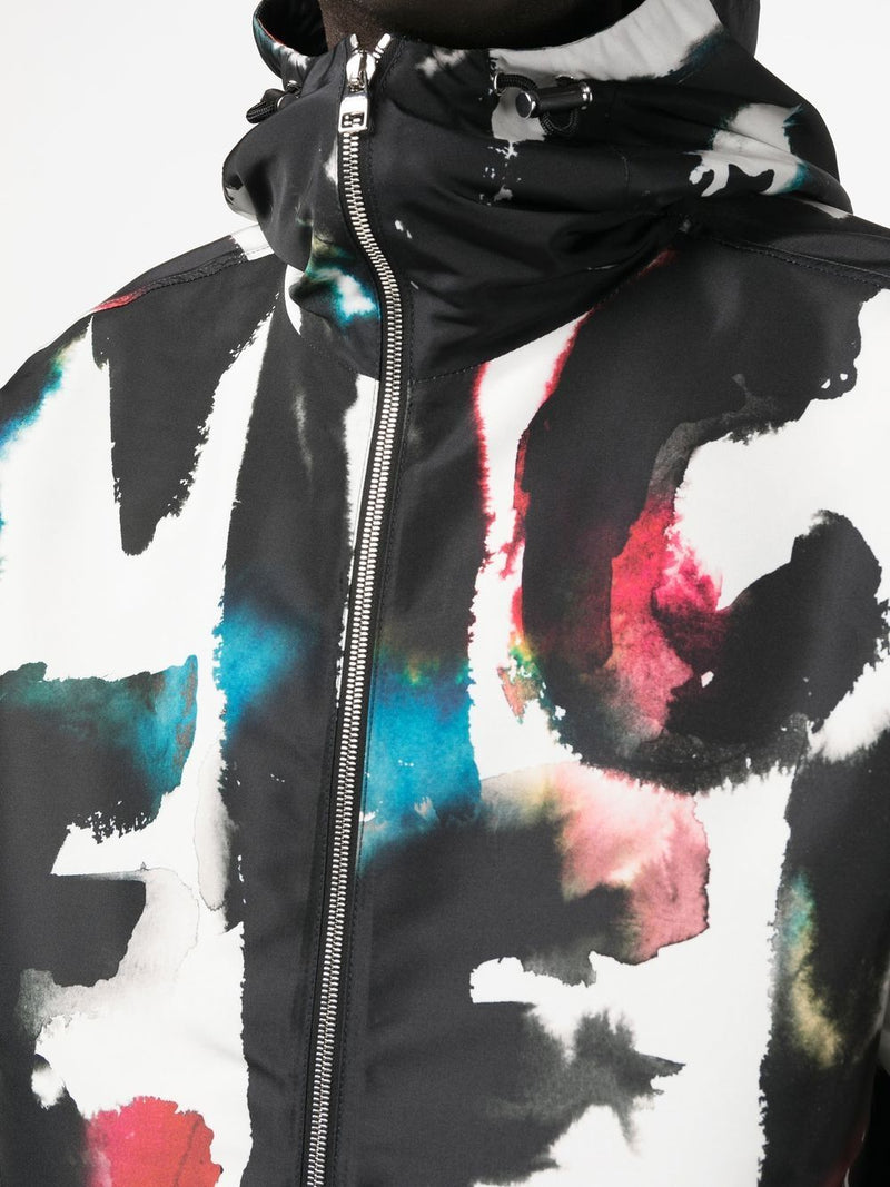 Alexander McQueen Graffiti-print Hooded Windbreaker | Urbalenti | Urbale... | Urbalenti™ NYC