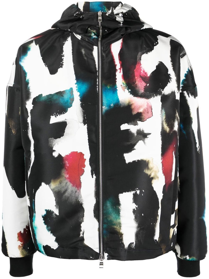 Alexander McQueen Graffiti-print Hooded Windbreaker | Urbalenti | Urbale... | Urbalenti™ NYC