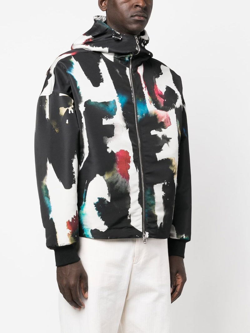 Alexander McQueen Graffiti-print Hooded Windbreaker | Urbalenti | Urbale... | Urbalenti™ NYC