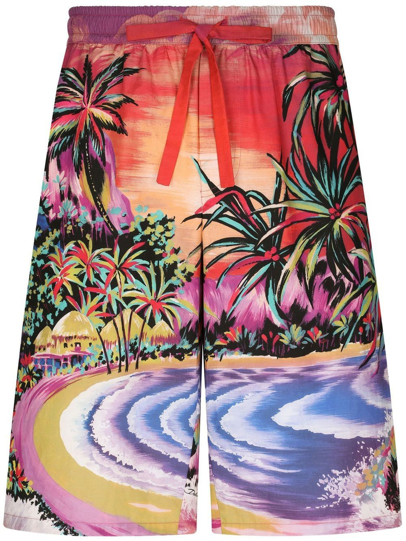 Dolce & Gabbana graphic-print bermuda shorts - Cotton - Style HH5C5HF4HF... | Urbalenti™ NYC