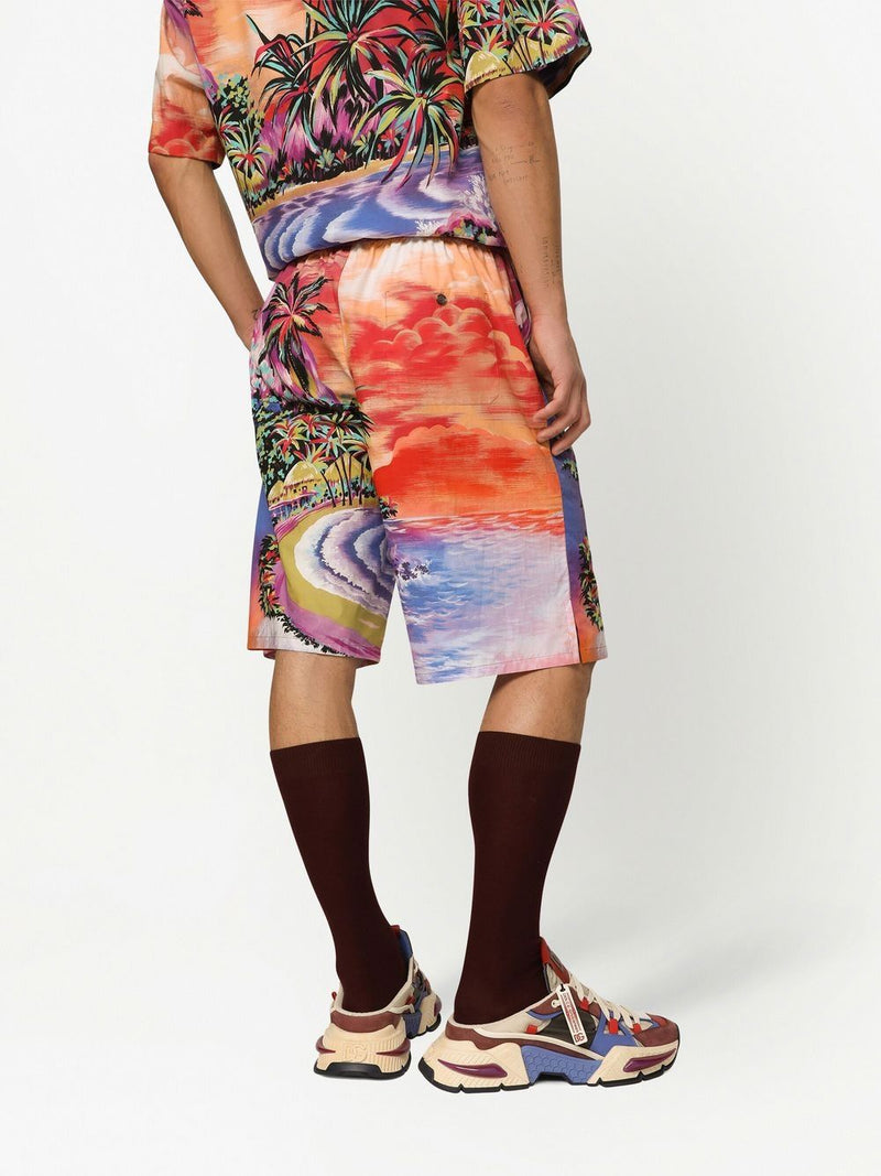 Dolce & Gabbana graphic-print bermuda shorts - Cotton - Style HH5C5HF4HF... | Urbalenti™ NYC