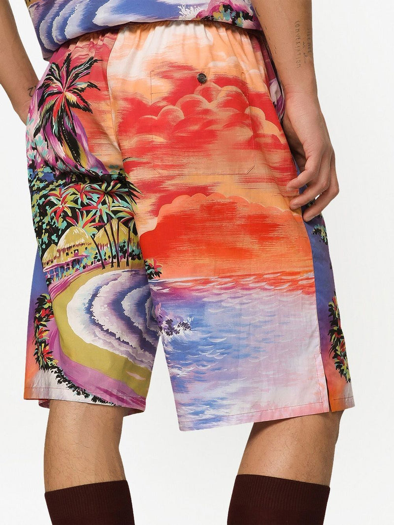 Dolce & Gabbana graphic-print bermuda shorts - Cotton - Style HH5C5HF4HF... | Urbalenti™ NYC
