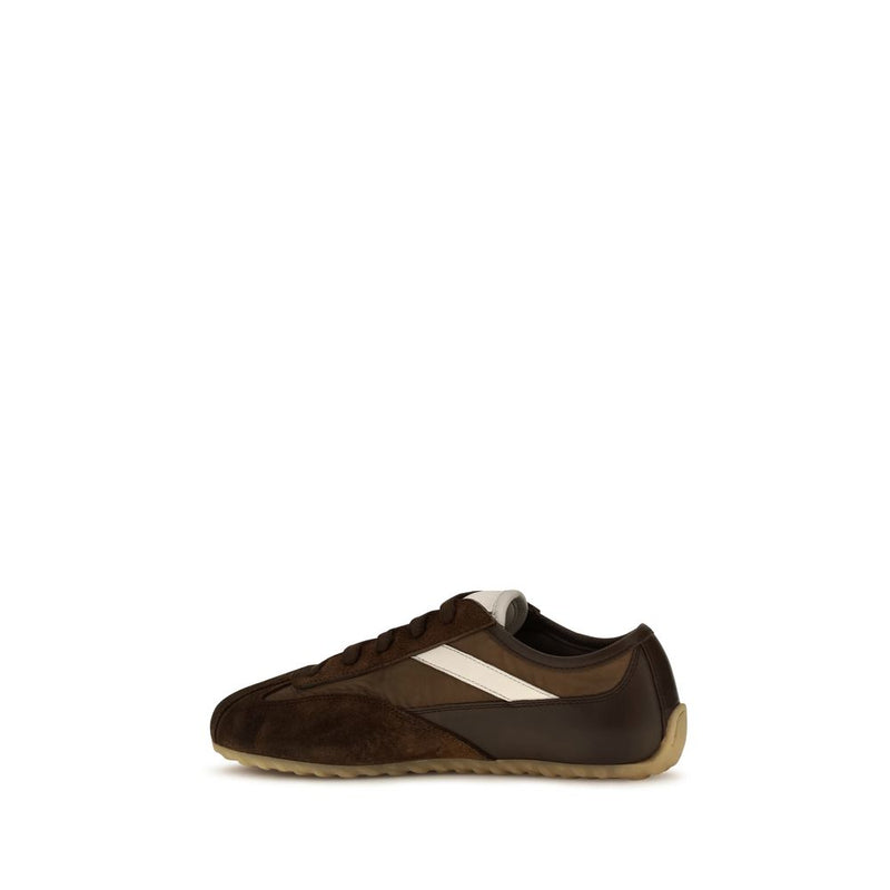 Alexander McQueen Brown Suede Leather Athletic Sneakers