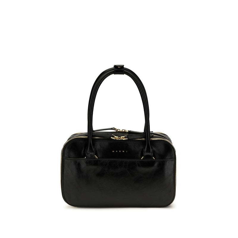 Marni Black Calf Leather Bos Taurus Handbag