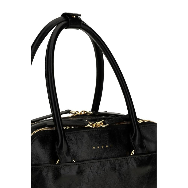 Marni Black Calf Leather Bos Taurus Handbag