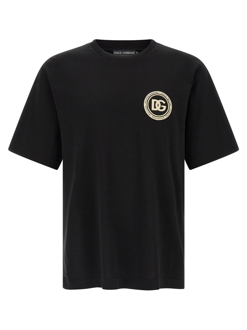 Dolce & Gabbana Black Cotton T-Shirt