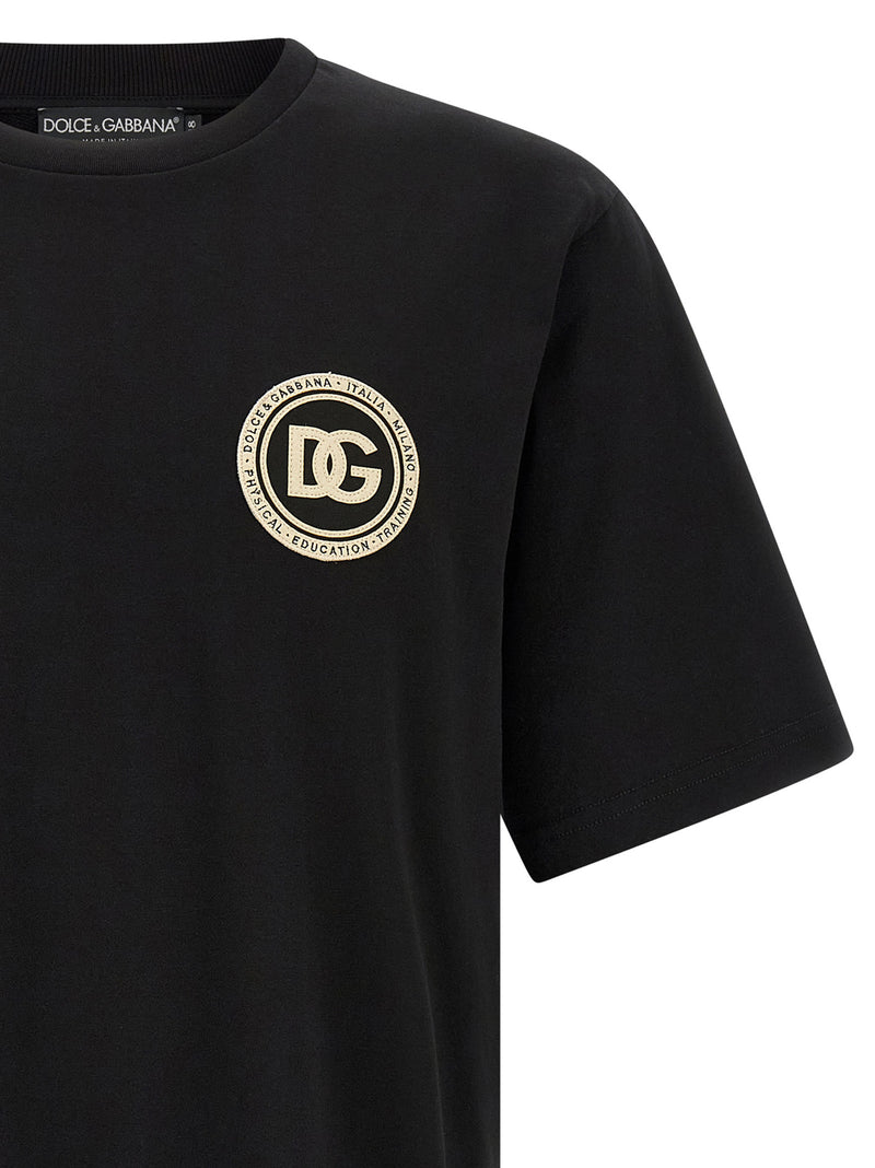 Dolce & Gabbana Black Cotton T-Shirt