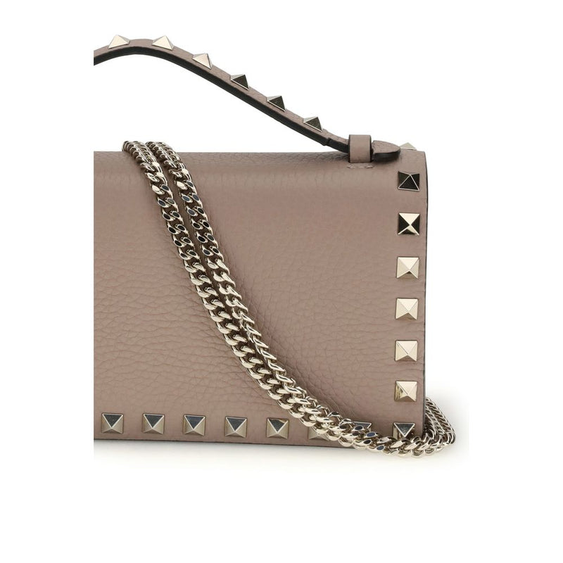 Valentino Garavani Beige Calf Leather Bos Taurus Wallet