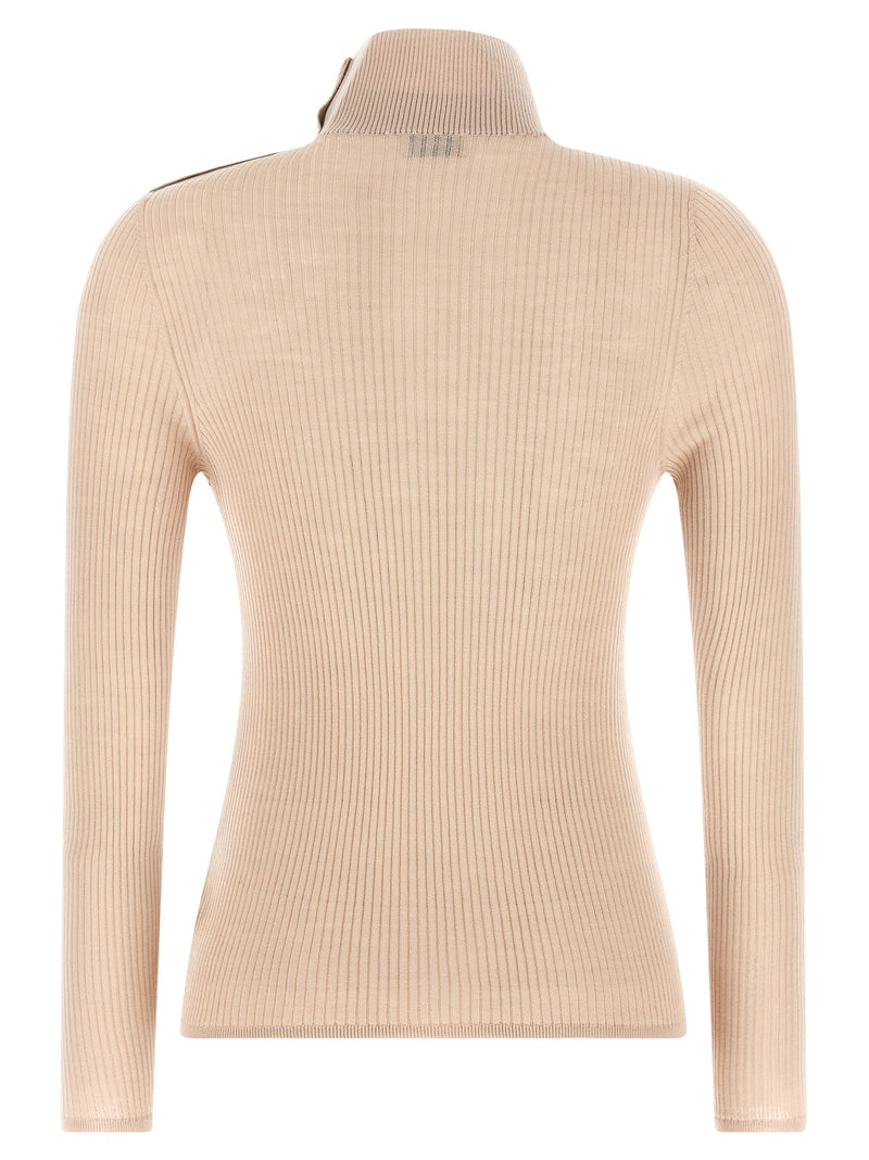 Moncler Beige Virgin Wool Cardigan