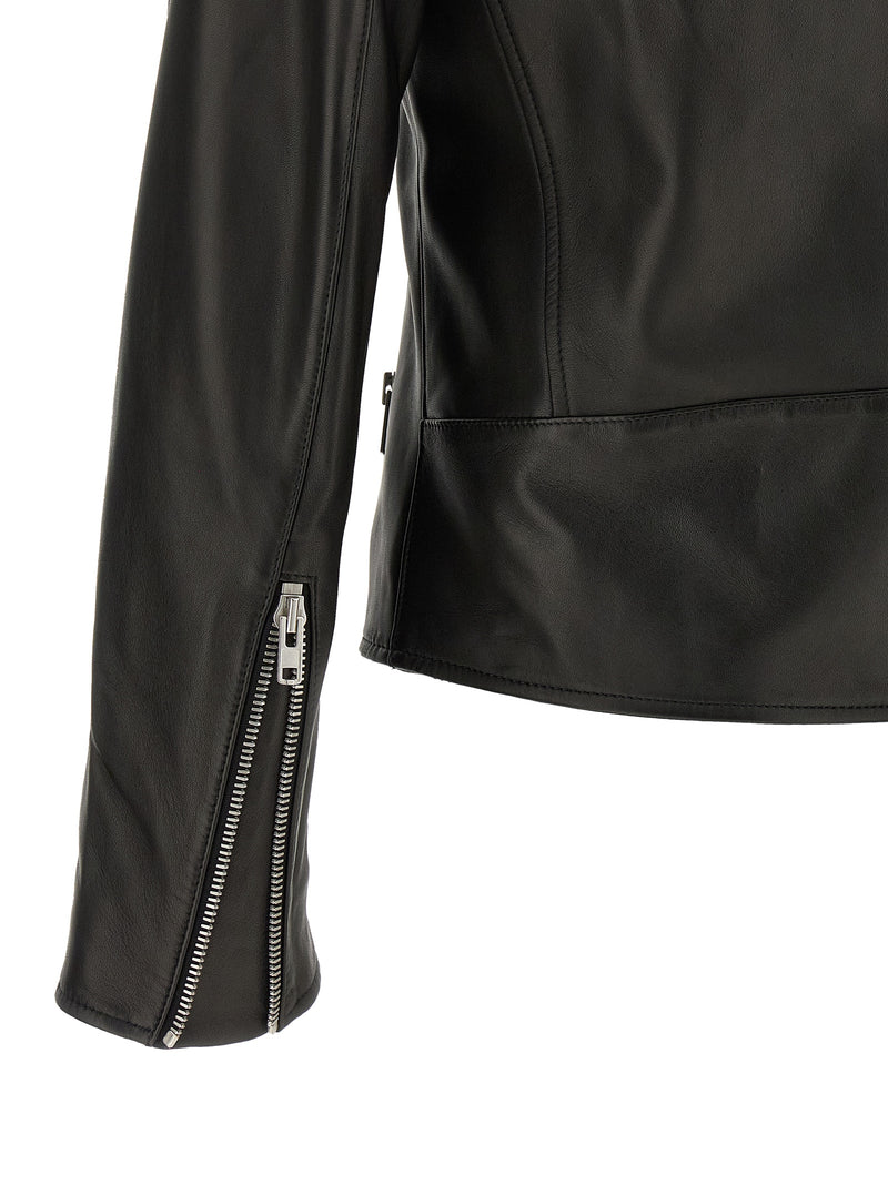 Maison Margiela Black Lamb Leather Leather Jacket