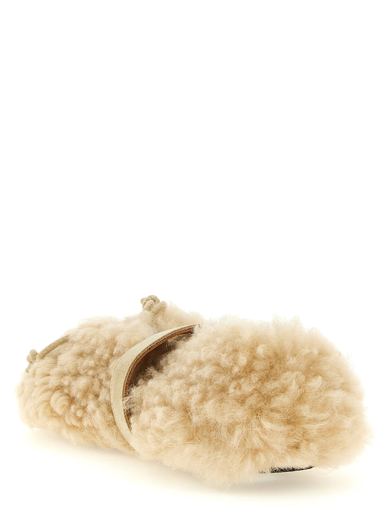 Marni Beige Lambskin Ballet Flats