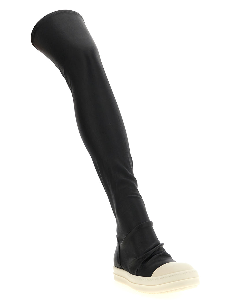 Rick Owens Black Lamb Leather Over The Knee