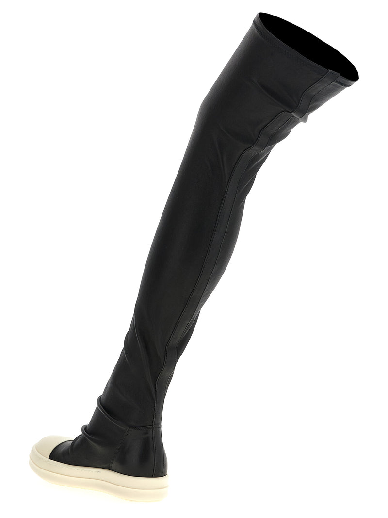 Rick Owens Black Lamb Leather Over The Knee
