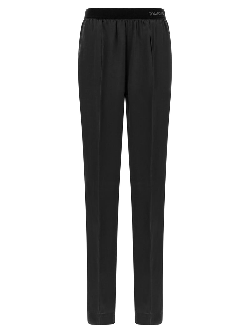 Tom Ford Black Silk Bottoms Sleepwear