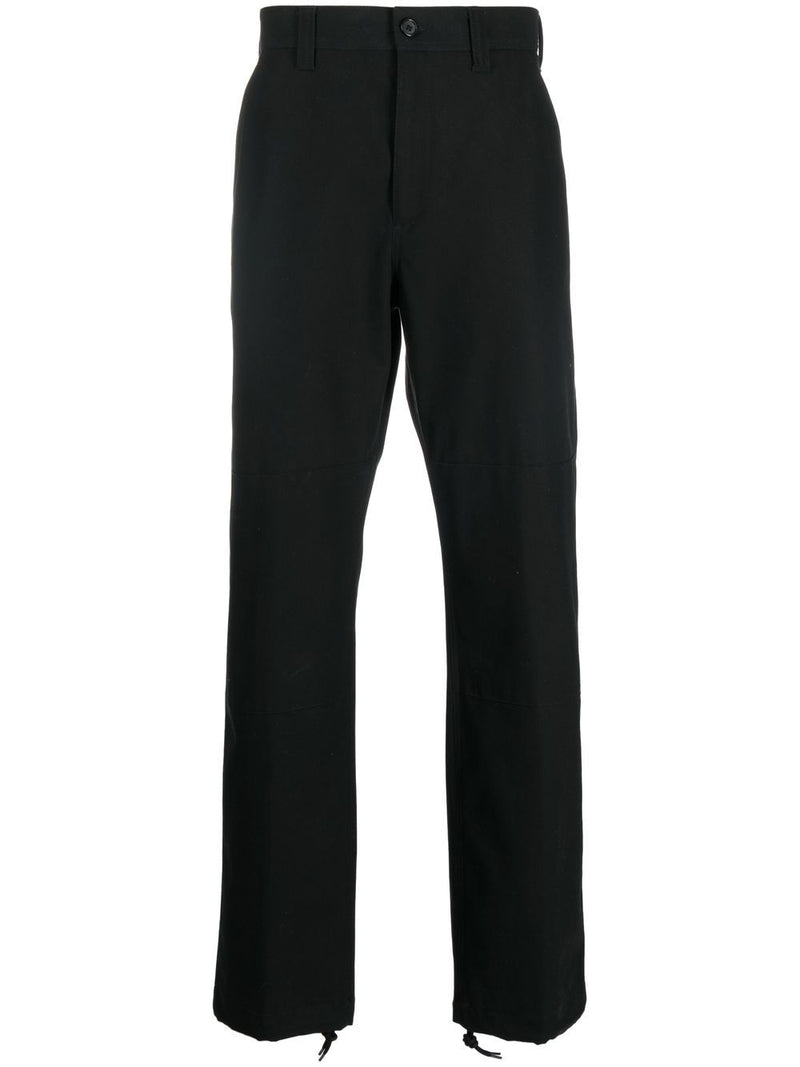 Alexander McQueen drawstring-hem Cotton Trousers | URBALENTI™