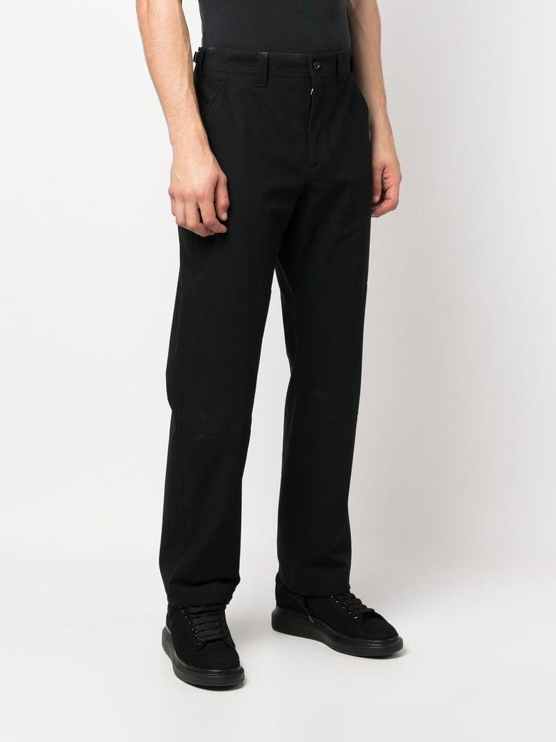Alexander McQueen drawstring-hem Cotton Trousers | URBALENTI™