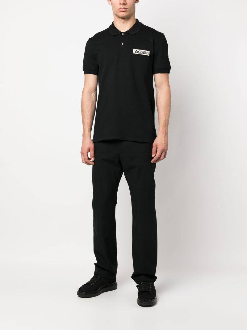 Alexander McQueen drawstring-hem Cotton Trousers | URBALENTI™