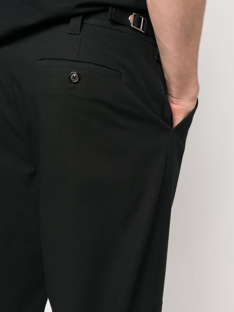 Alexander McQueen drawstring-hem Cotton Trousers | URBALENTI™
