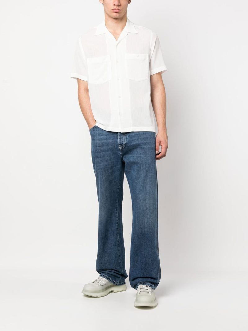 Alexander McQueen wide-leg panelled jeans | Urbalenti™ NYC