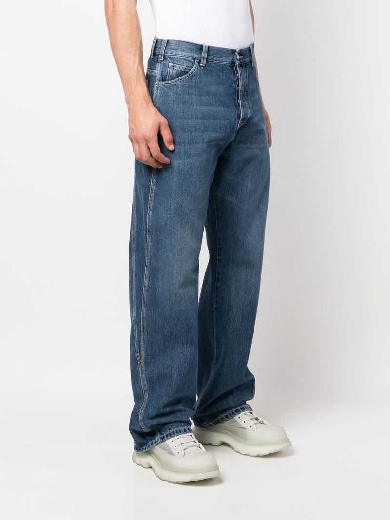 Alexander McQueen wide-leg panelled jeans | Urbalenti™ NYC