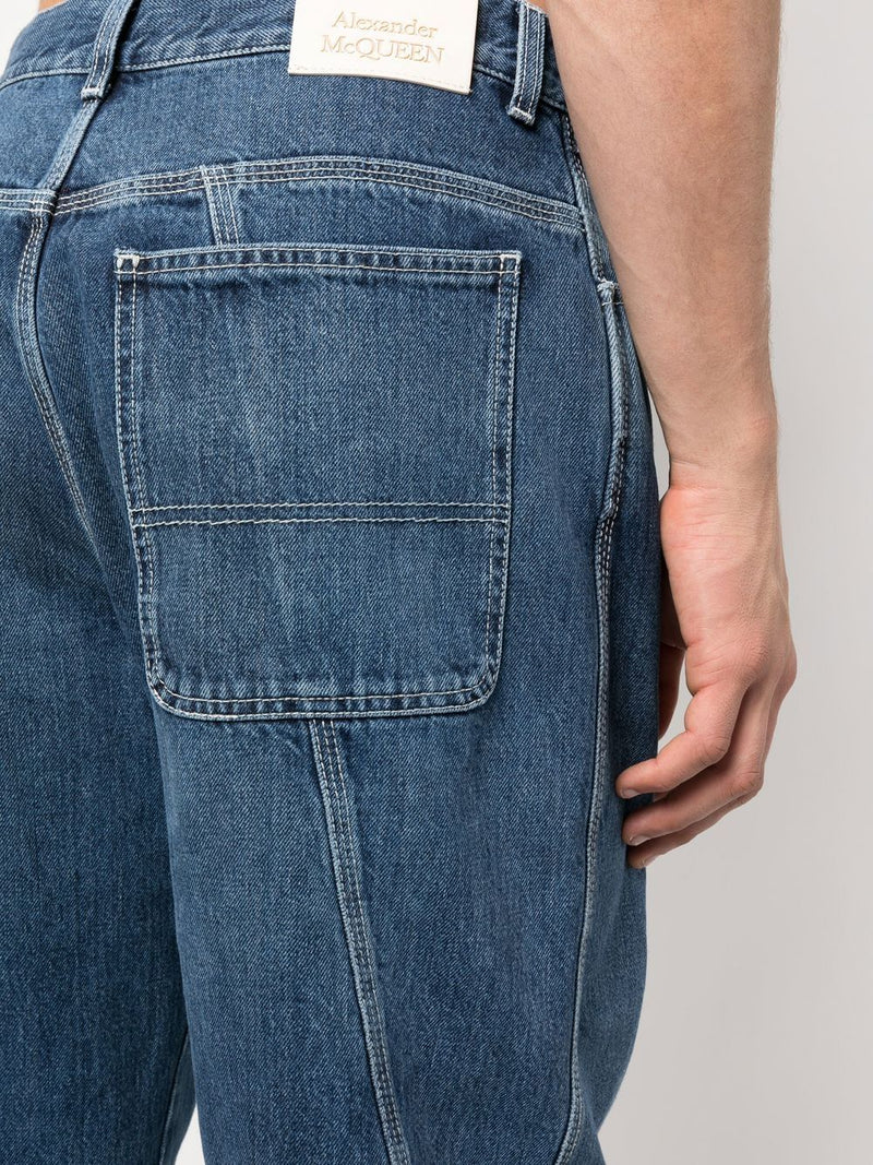 Alexander McQueen wide-leg panelled jeans | Urbalenti™ NYC