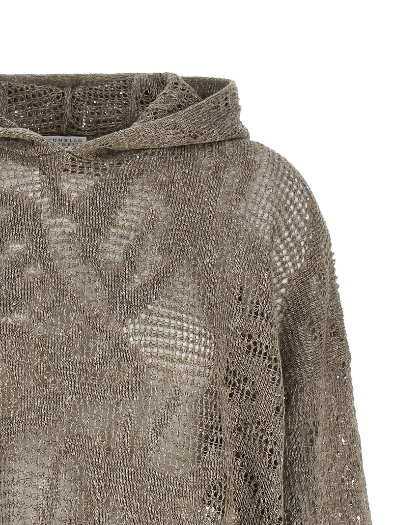 Brunello Cucinelli Brown Linen Cardigan