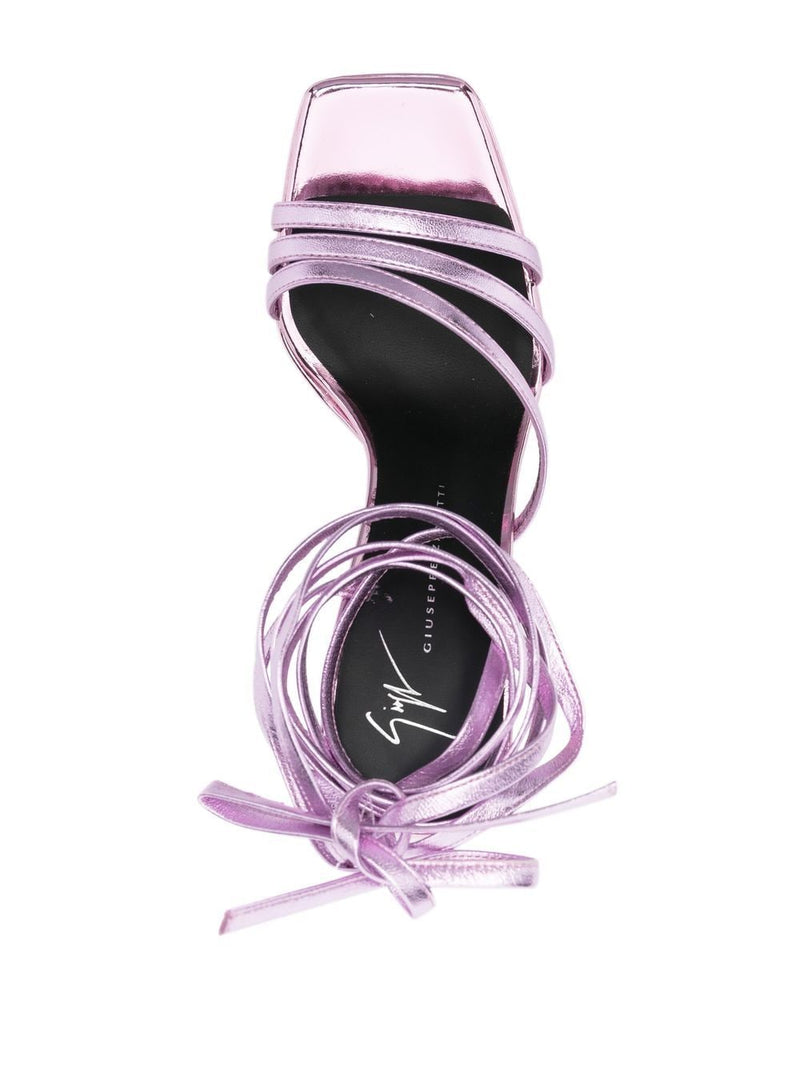 Giuseppe Zanotti Metallic 125mm platform sandals | Urbalenti™ NYC