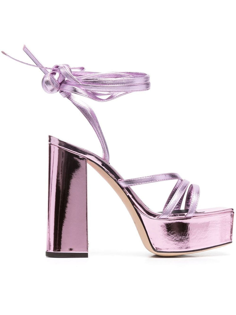Giuseppe Zanotti Metallic 125mm platform sandals | Urbalenti™ NYC