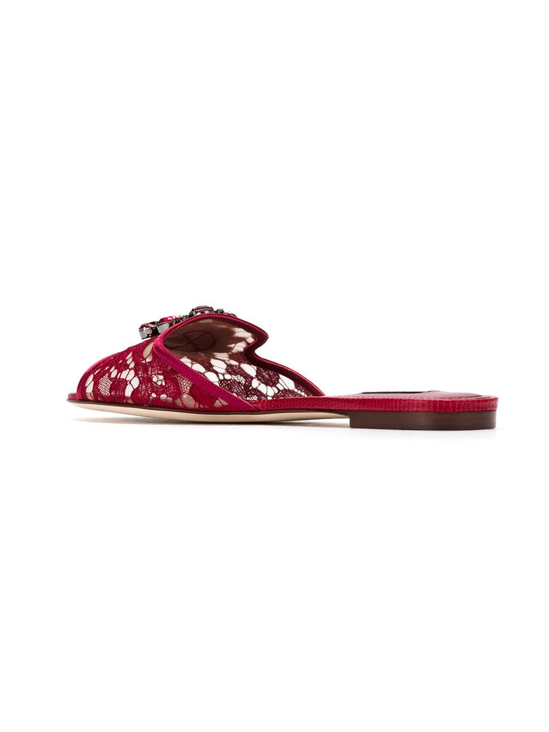 Dolce & Gabbana Rainbow Lace brooch-detail sandals | Urbalenti™ NYC