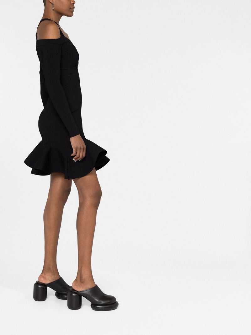Alexander McQueen Short knitted dress with V-neck | Urbalenti | Urbalent... | Urbalenti™ NYC