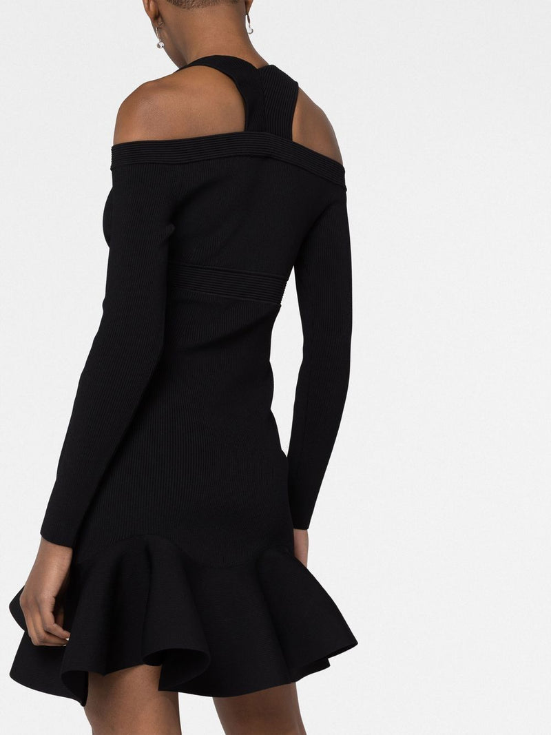 Alexander McQueen Short knitted dress with V-neck | Urbalenti | Urbalent... | Urbalenti™ NYC