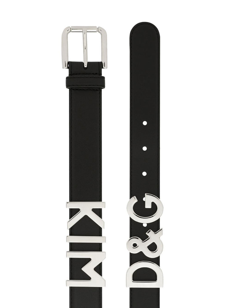 Dolce & Gabbana logo-lettering Leather Belt | Urbalenti™ NYC