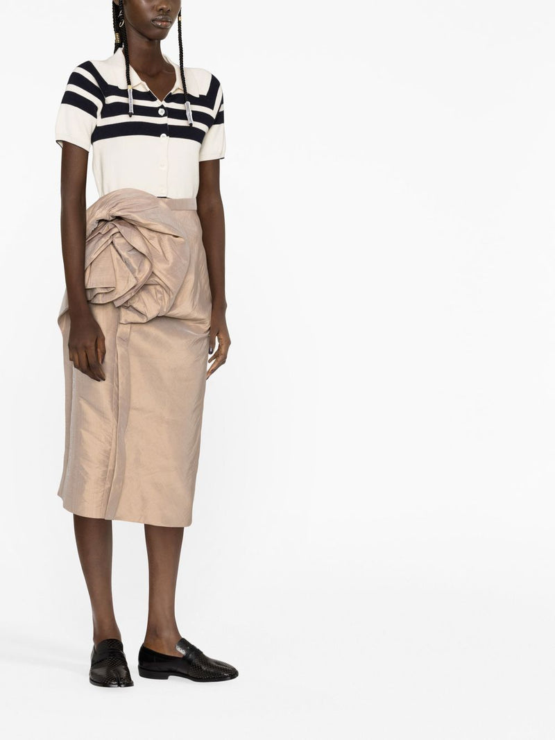 Maison Margiela Midi skirt with ruffles | Urbalenti™ NYC