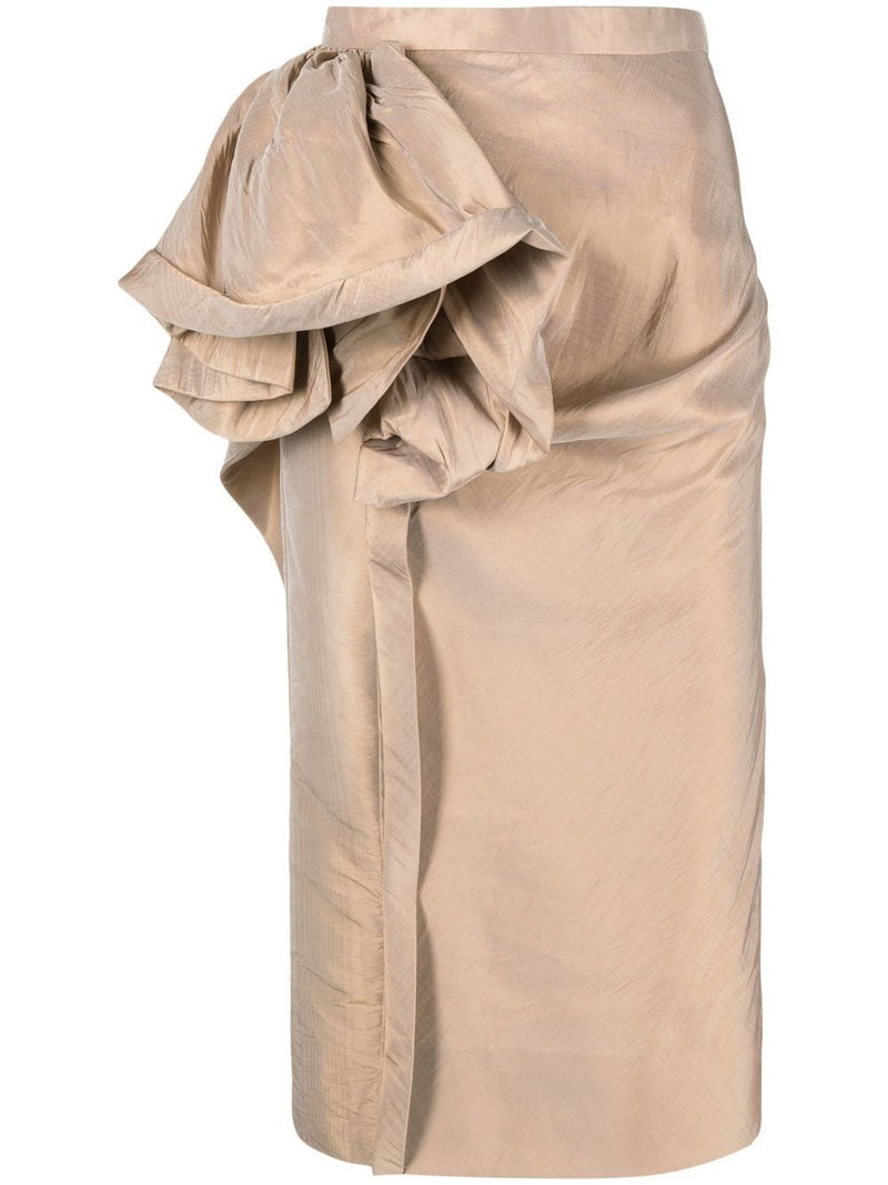Maison Margiela Midi skirt with ruffles | Urbalenti™ NYC