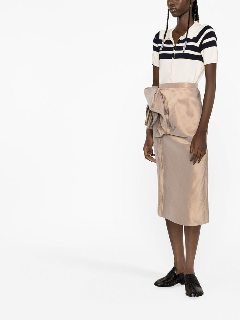 Maison Margiela Midi skirt with ruffles | Urbalenti™ NYC