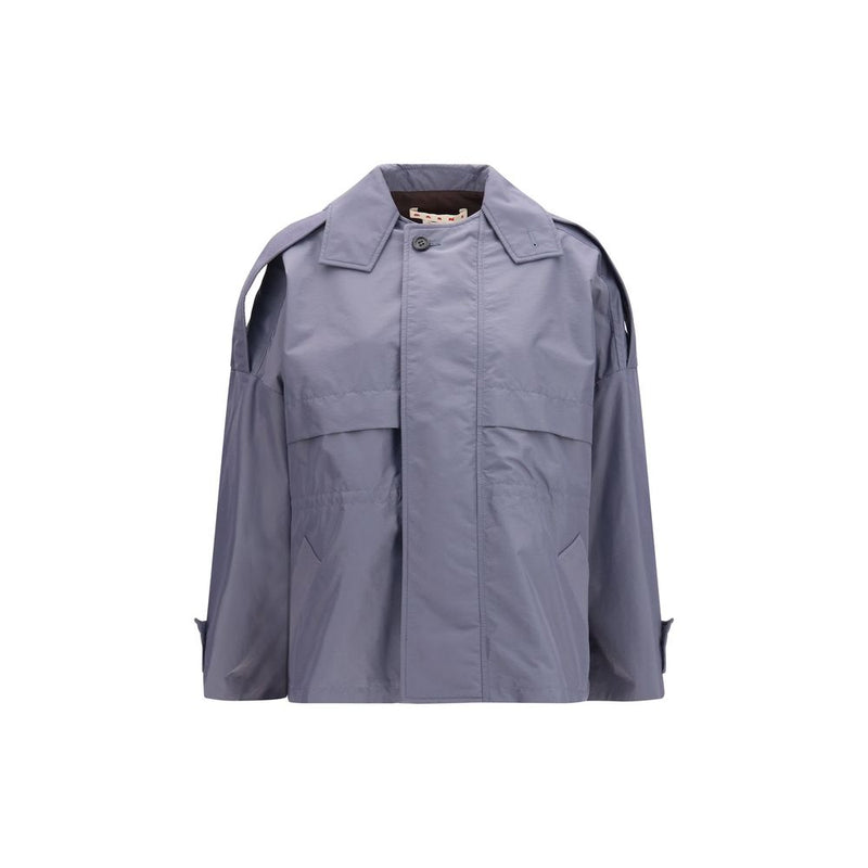 Marni Gray Polyamide Full-Length Jacket