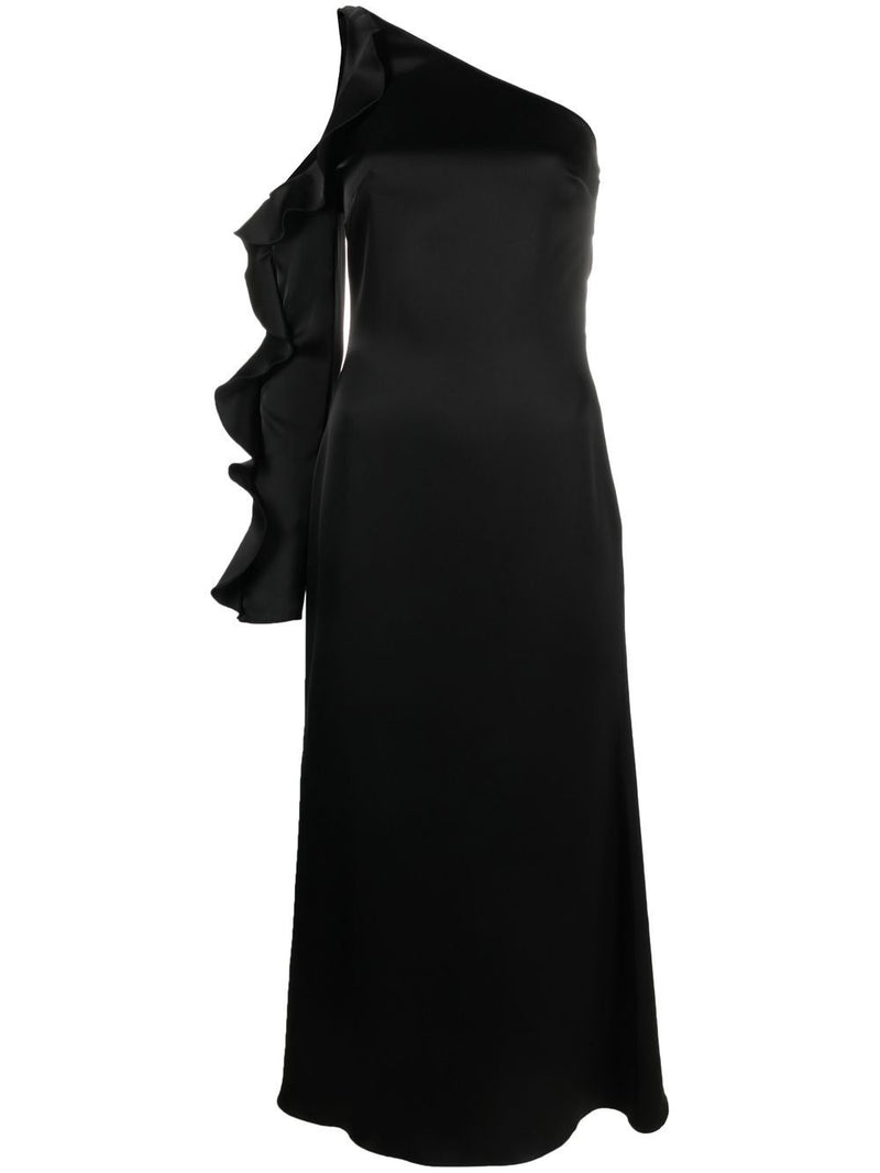David Koma David Koma Ruffle detail one shoulder midi dress