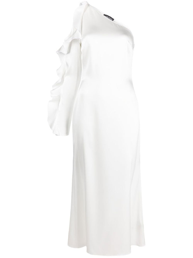 David Koma David Koma Ruffle detail one shoulder midi dress