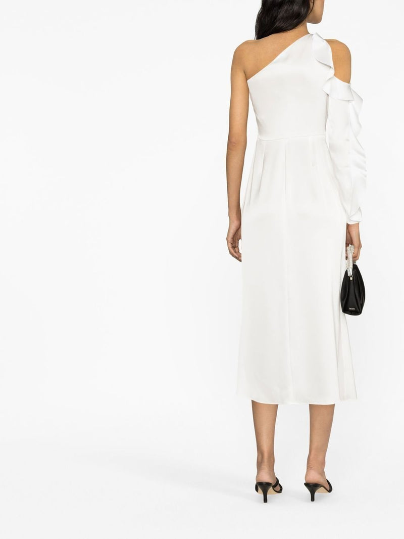 David Koma David Koma Ruffle detail one shoulder midi dress