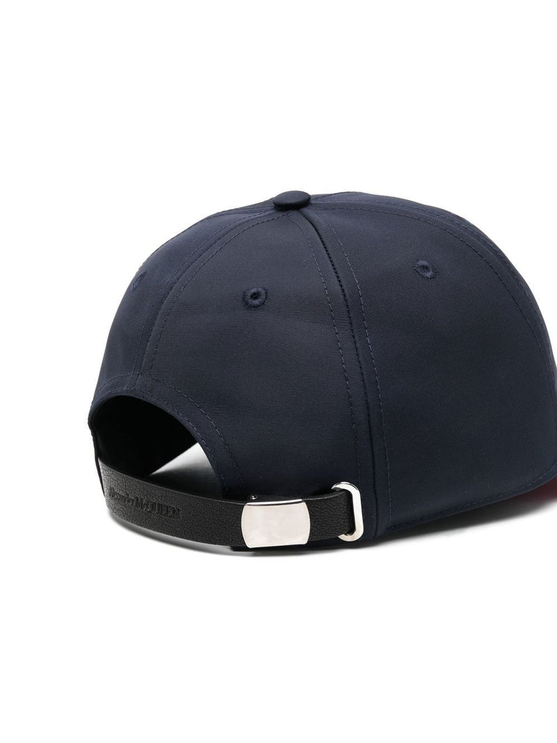 Alexander McQueen Logo baseball cap - Navy Blue Leather | Urbalenti | Ur... | Urbalenti™ NYC