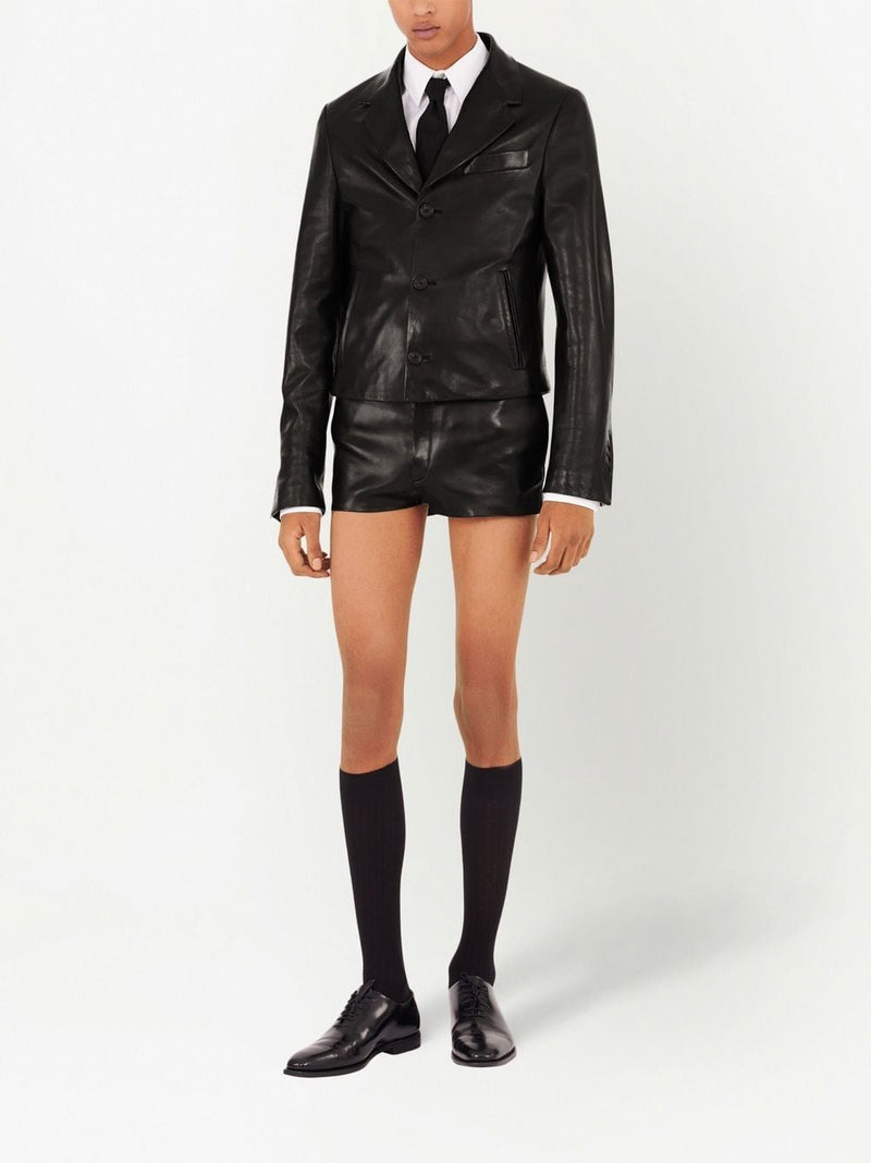 Ferragamo Leather jacket | Urbalenti™ NYC