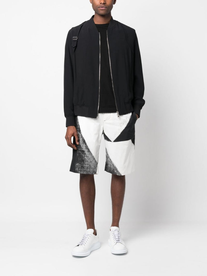 Alexander McQueen abstract-print cotton bermuda shorts | Urbalenti | Urb... | Urbalenti™ NYC