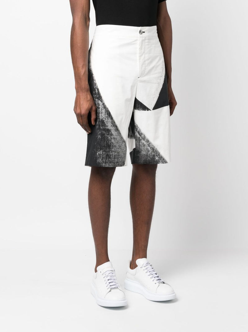 Alexander McQueen abstract-print cotton bermuda shorts | Urbalenti | Urb... | Urbalenti™ NYC
