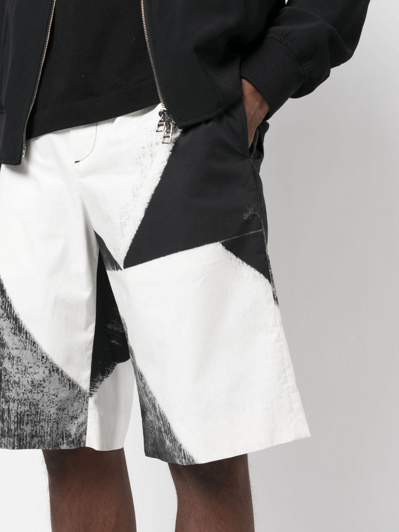Alexander McQueen abstract-print cotton bermuda shorts | Urbalenti | Urb... | Urbalenti™ NYC