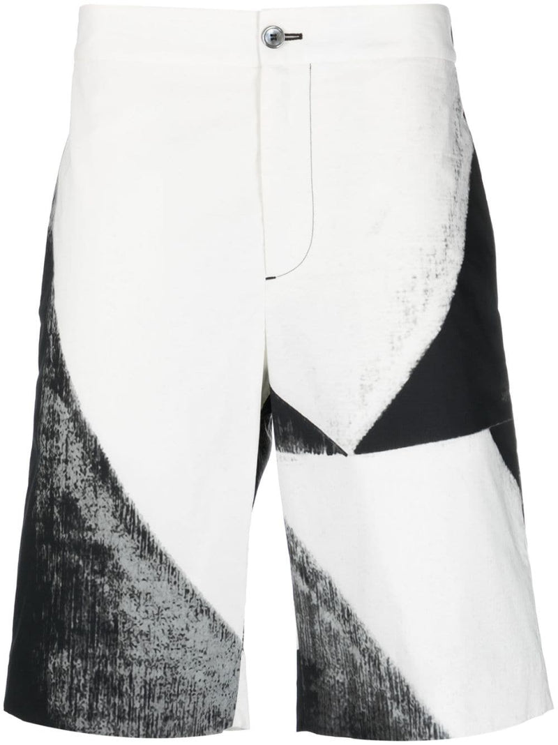 Alexander McQueen abstract-print cotton bermuda shorts | Urbalenti | Urb... | Urbalenti™ NYC