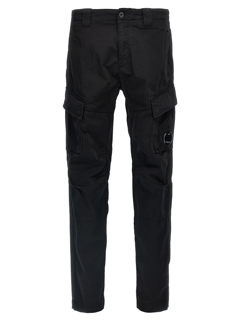 C.P. Company Black Cotton Cargo Pants